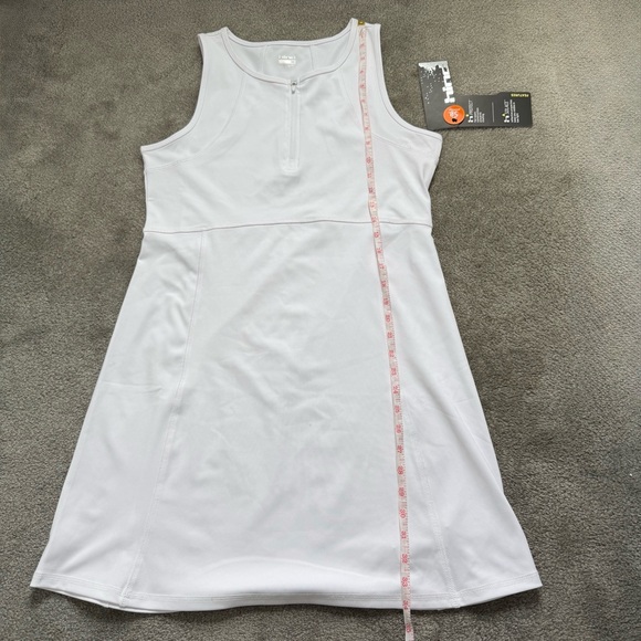White Athletic Zip-Front Tennis Dress - Picture 8 of 8